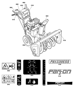 Part Location Diagram of 706549 Briggs and Stratton Decal model pa1330e